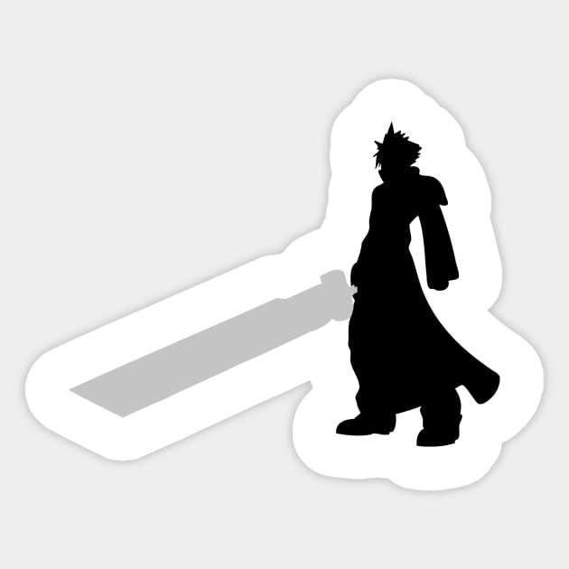 Cloud Giant Sword Silhouette Sticker by AnotherOne